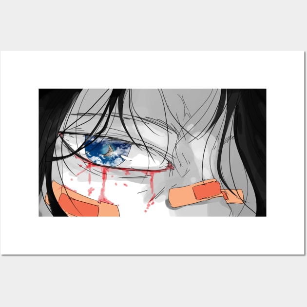 eyes that were crying emptiness Wall Art by aesthetic shop